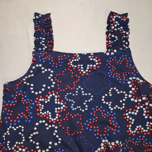 🌻🌻🆕 Carter's Toddler Girls Sleeveless Printed Knit Top Patriotic - Picture 2 of 6